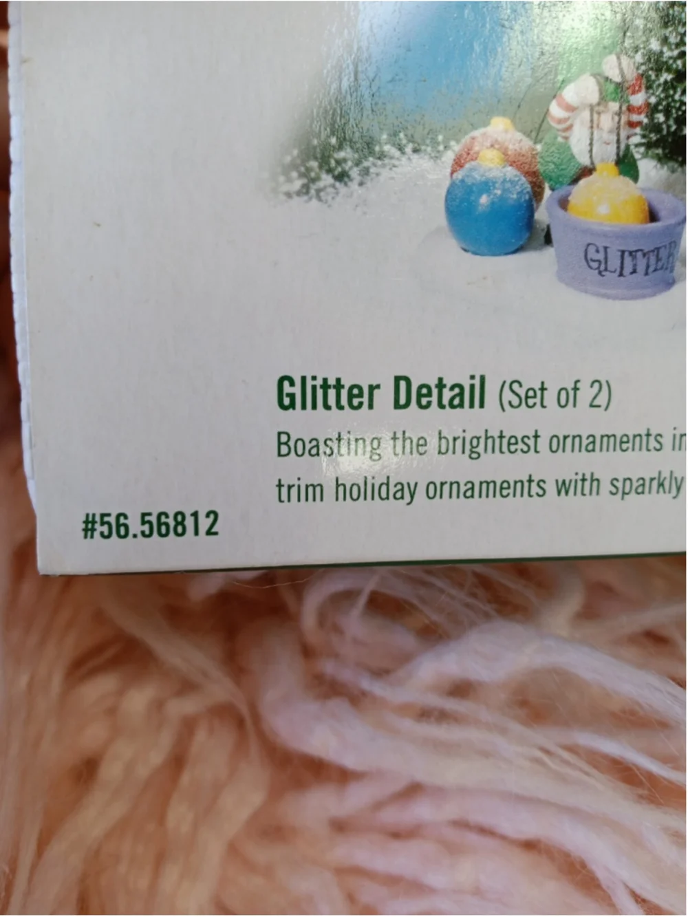 Department 56 glitter detail set of two North Pole series #56.56812 elves new